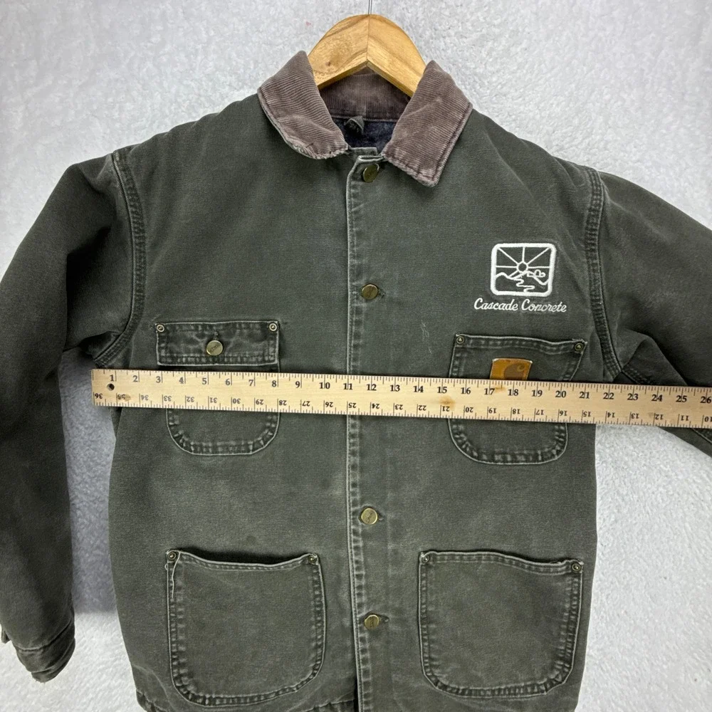 Carhartt Chore Coat Blanket Lined Mens Small C02 MOS Moss Green‎